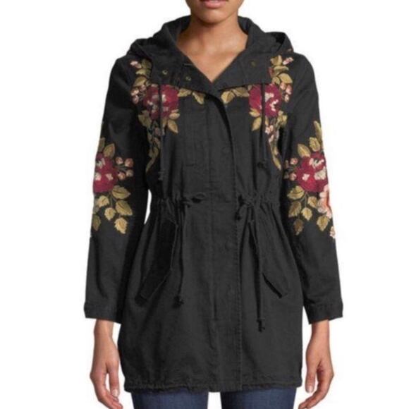 Johnny Was / Medhi Hooded Military Jacket / Boho Embroidered Jacket - Picture 2 of 6